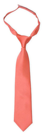 SOLID Dark coral boy's tie small pre-tied