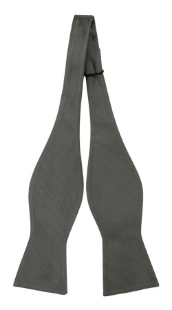 SOLID Dark grey self-tie bow tie