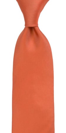 SOLID Dark peach classic tie