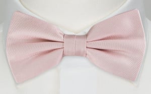 SOLID Dusty pink pre-tied bow tie