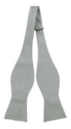 SOLID Grey self-tie bow tie