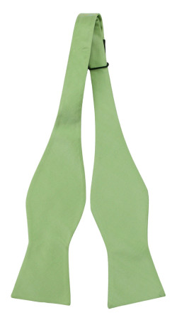 SOLID LIGHT GREEN self-tie bow tie