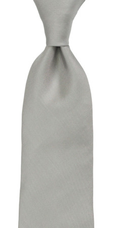 SOLID Light grey classic tie
