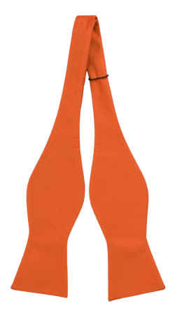 SOLID Orange self-tie bow tie