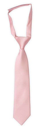 SOLID Pale pink boy's tie small pre-tied