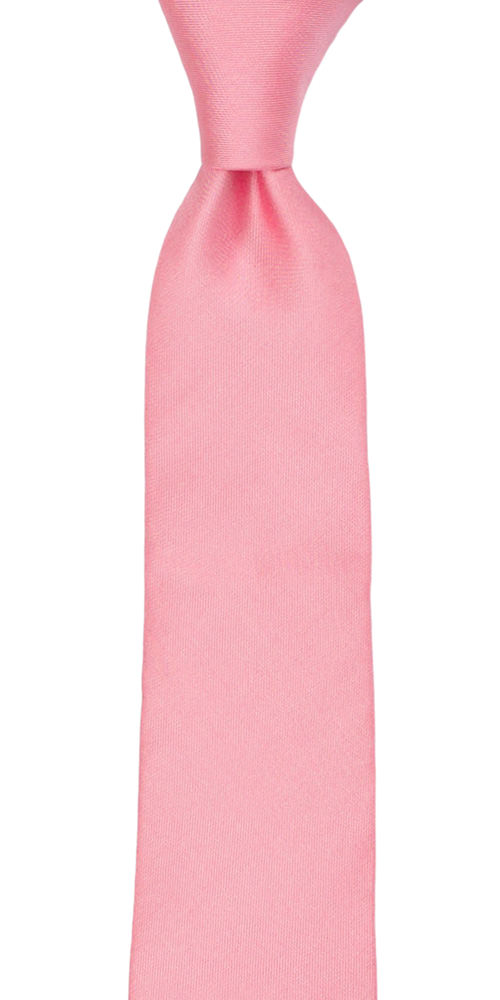 SOLID Pink skinny tie