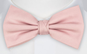 Solid POWDER PINK boy's bow tie