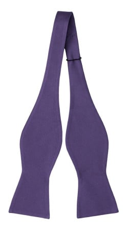 SOLID Purple self-tie bow tie