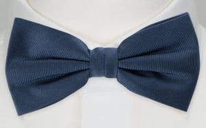 SOLID Steel blue pre-tied bow tie