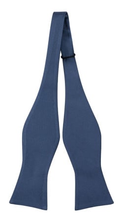 SOLID Steel blue self-tie bow tie