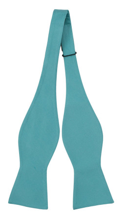 SOLID Turquoise self-tie bow tie