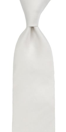 SOLID White classic tie