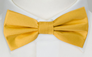 SOLID Yellow pre-tied bow tie