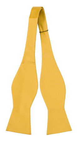 SOLID Yellow self-tie bow tie