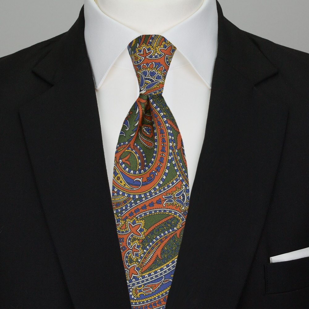 Cravate Homme Riders Men 100% Soie - Motif Pois Multicolore - Occasion - Fabriquée En Italie