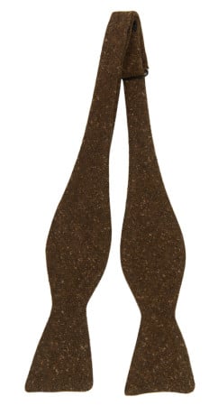SPRACKLIG BROWN self-tie bow tie