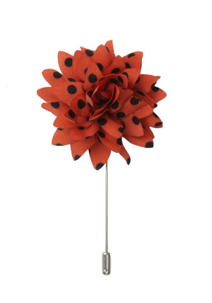 STAR DOT RUSTY ORANGE lapel pin