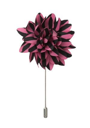 STAR STRIPE PINK BLACK lapel pin