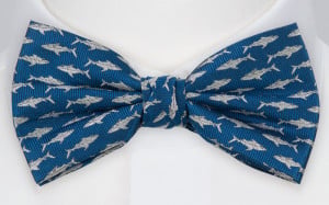 STAYSHARK BLUE pre-tied bow tie