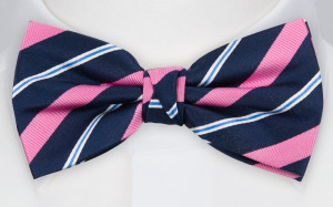 STRIPEFORWARD PINK pre-tied bow tie