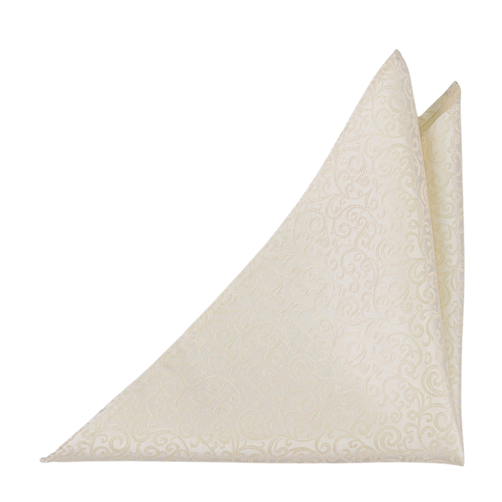 SWANKY IVORY pocket square