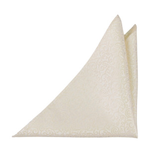 SWANKY IVORY pocket square