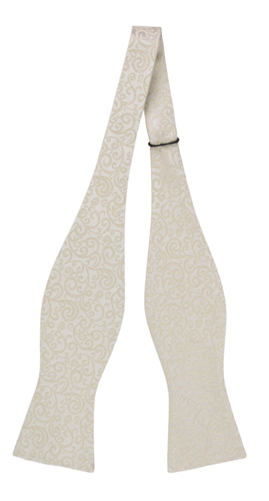 SWANKY IVORY self-tie bow tie