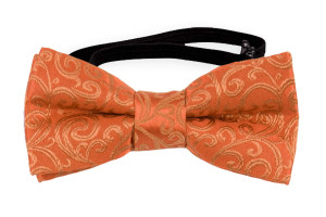 SWANKY ORANGE baby bow tie