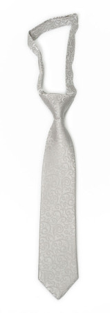 SWANKY Silver boy's tie small pre-tied