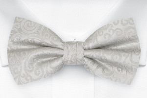 SWANKY SILVER boy's bow tie