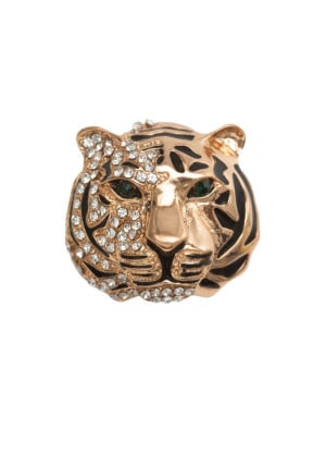 TIGER FACE GOLD lapel pin