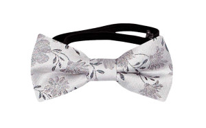 TOSSBLOSSOM SILVER GREY baby bow tie