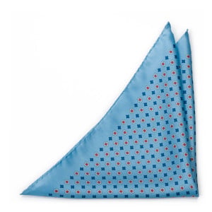 TRIFOGLEZZA LIGHT BLUE pocket square
