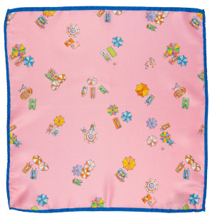 VACANZA PINK pocket square