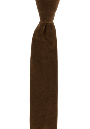 Velvet COCOA BROWN skinny tie