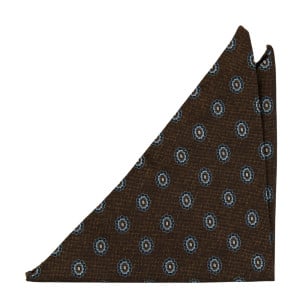 VISUALE BROWN pocket square