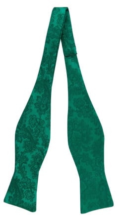 WEDDED EMERALD GREEN self-tie bow tie