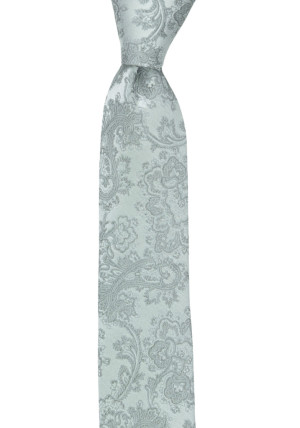 WEDDED SILVER boy's tie medium