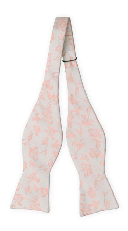 WISHINGWELL SILVER BLUSH self-tie bow tie