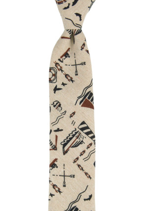 WORSHIP LINEN skinny tie