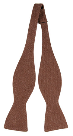 YARNING CINNAMON BROWN self-tie bow tie