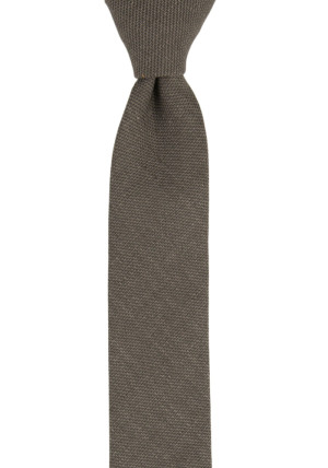 YARNING MID GREY skinny tie