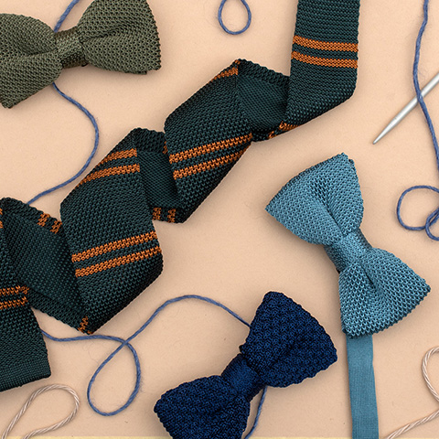 Knock out Knitting - Collection of knitted ties and bow ties